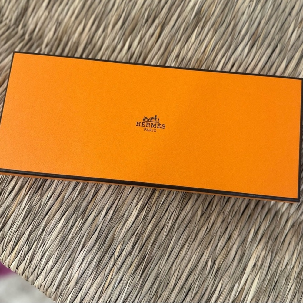 Hermes Orange Logo Box for Rodeo Charm